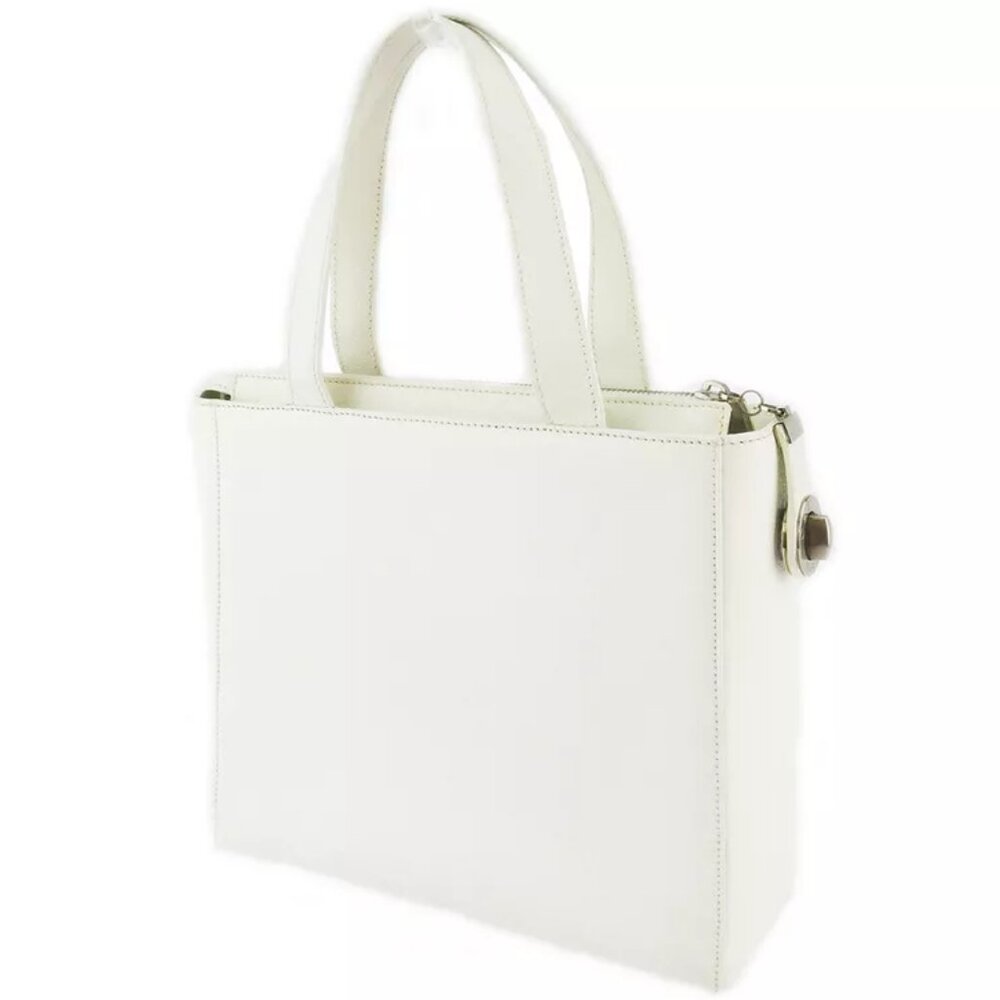 CELINE Tote Bag Square form white leather Authentic used - Picture 2 of 9